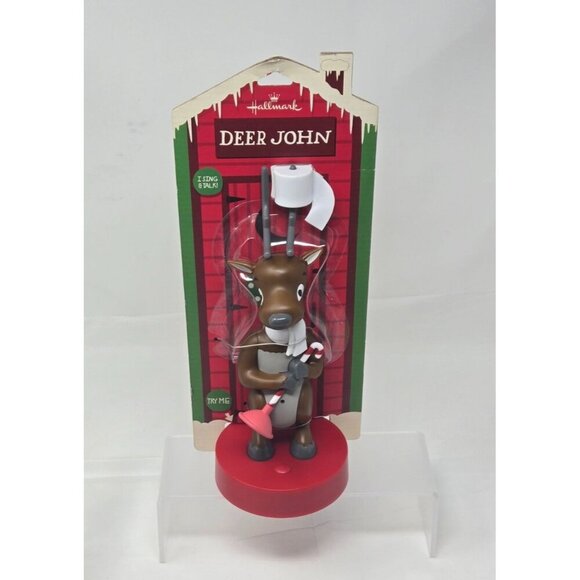 Hallmark Deer John Sing & Talk Reindeer Toilet Jokes Motion Activated - Picture 1 of 7